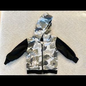 Little Bipsy Camo Zip Hoodie 12-18m